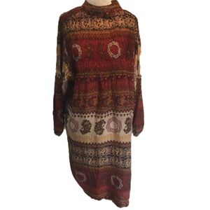 “BOHO” Vintage Brown Dress.